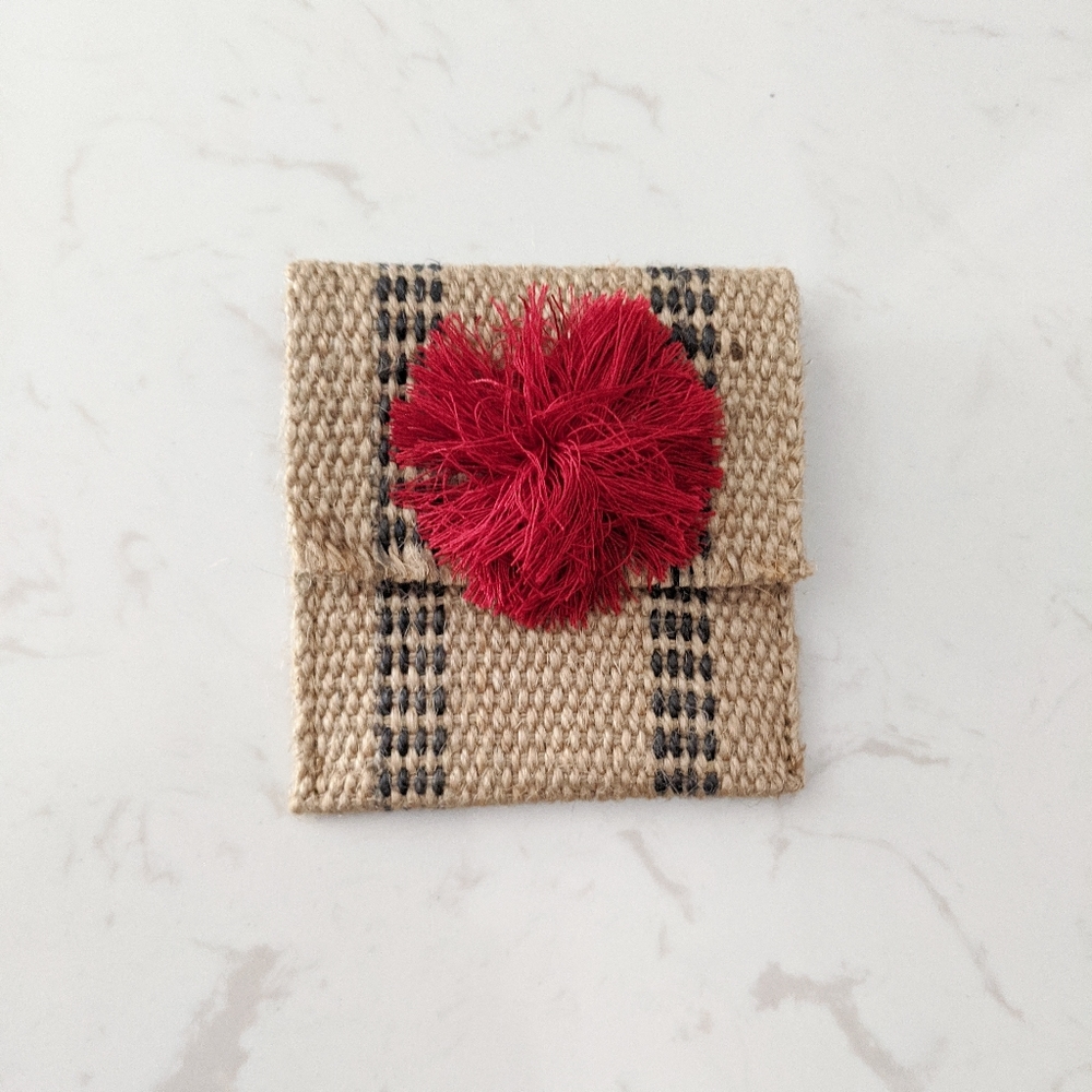 [2 for $10] Burlap Jewelry or Coin Pouch